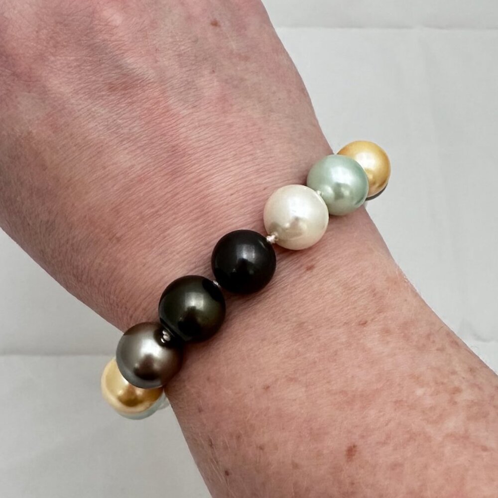 Stauer Multi-Colored Pearl Adjustable Bracelet - image 4